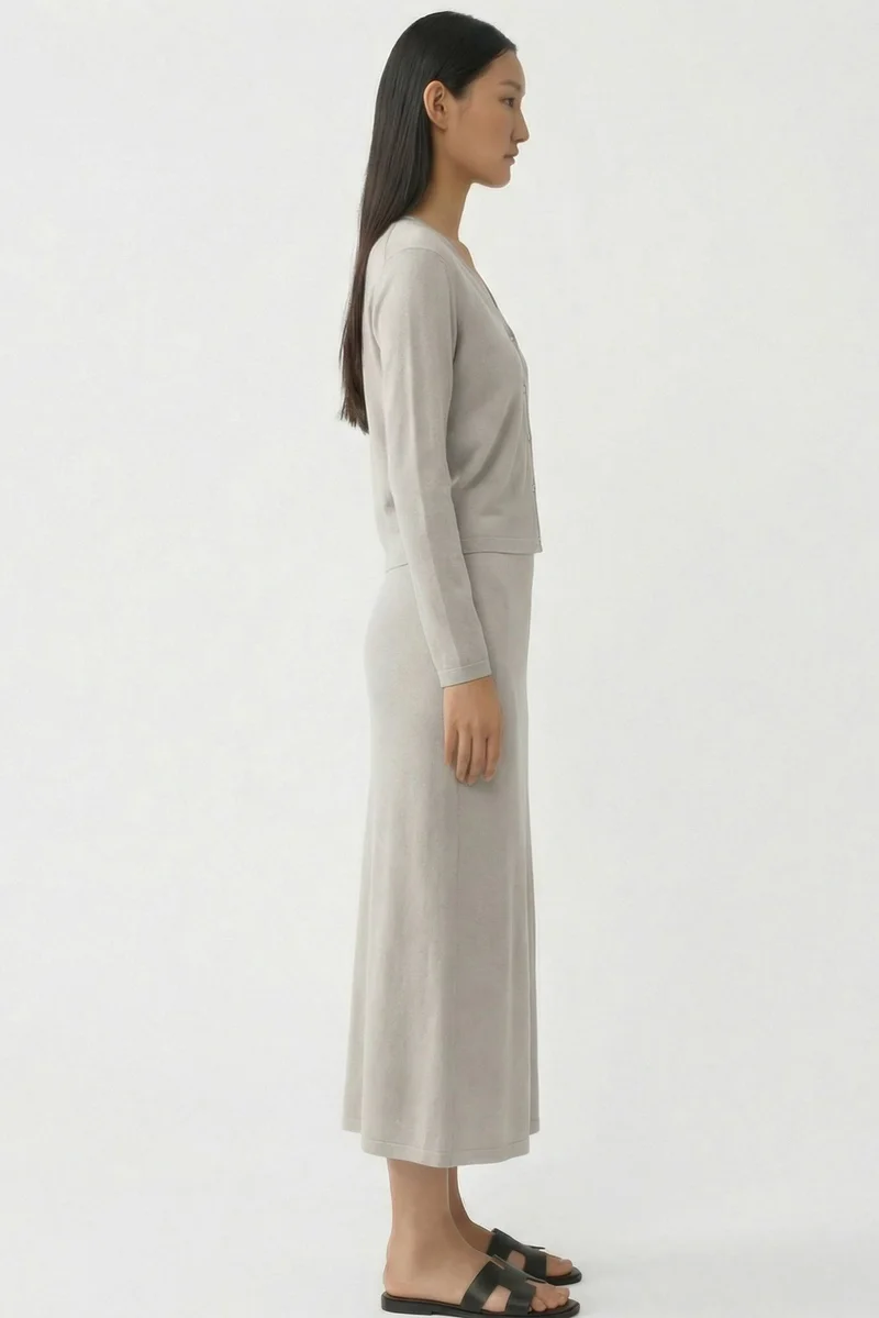 The Editor's Market Ferlene High-Rise A-line Knit Skirt